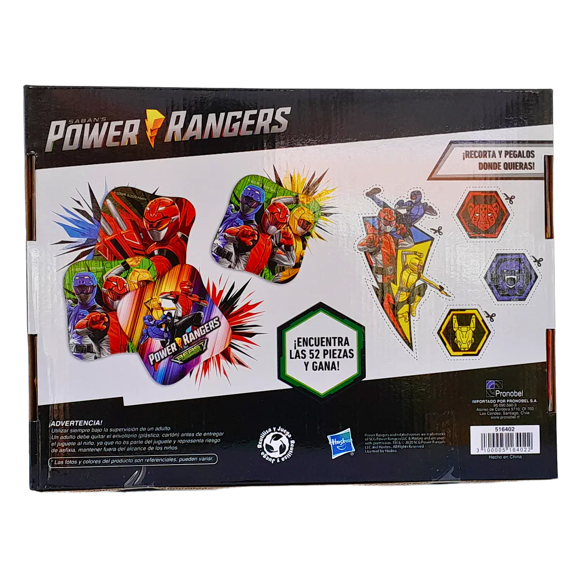 Memorice Power Rangers - Juego de Mesa para Niños