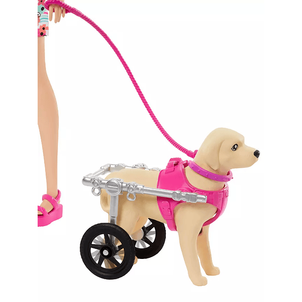 Barbie con Perrito en Silla de Ruedas - HTK37 4