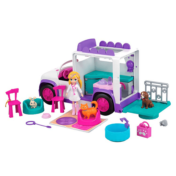 Polly Pocket Hospital Móvil de Animalitos - GFR04
