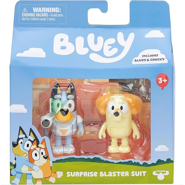 Bluey Surprise Blaster Suit 2 Figuras