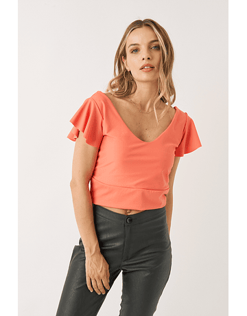 TOP LYCRA DUPONT COLORES CORAL