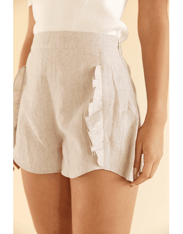 SHORT MARÍA VUELOS BEIGE