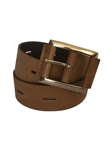 Cinturon de cuero hebilla cuadrada