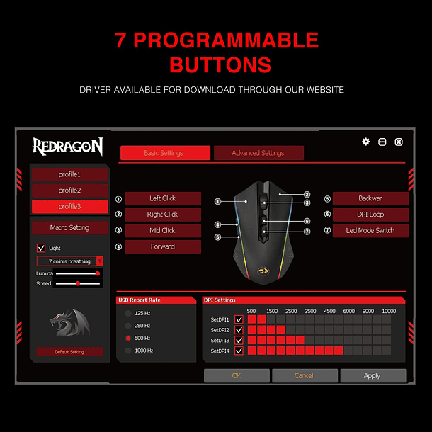 NEMEALION CHROMA RGB - REDRAGON 6