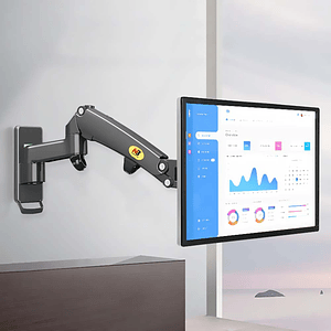 SOPORTE DE PARED NEGRO MATE PARA MONITORES 17