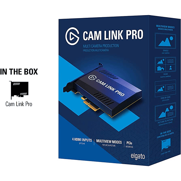 CAM LINK PRO 4K + 4 PUERTOS HDMI / 1080P - 60FPS - EL GATO 1