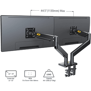 SOPORTE DE MESA PARA MONITORES DOBLES DE 22
