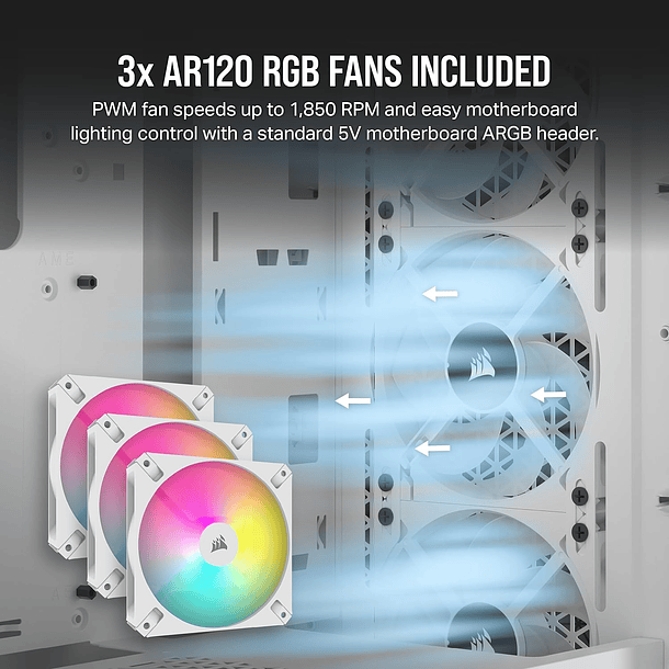 3000D AIRFLOW WHITE + 3 FANS ARGB - CORSAIR 6