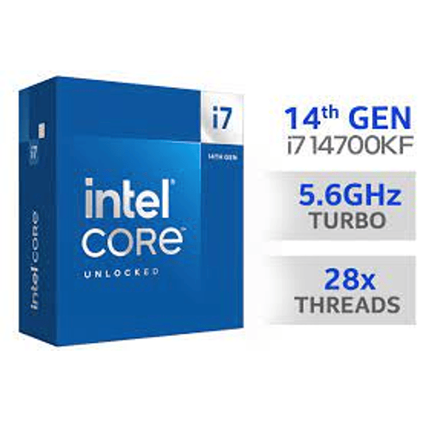 INTEL CORE I7 14700KF / 20 NUCLEOS - 28 HILOS 5,6GHZ 