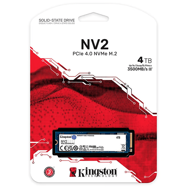 SOLIDO (M2) NVMe 4TB NV2 - KINGSTON 2