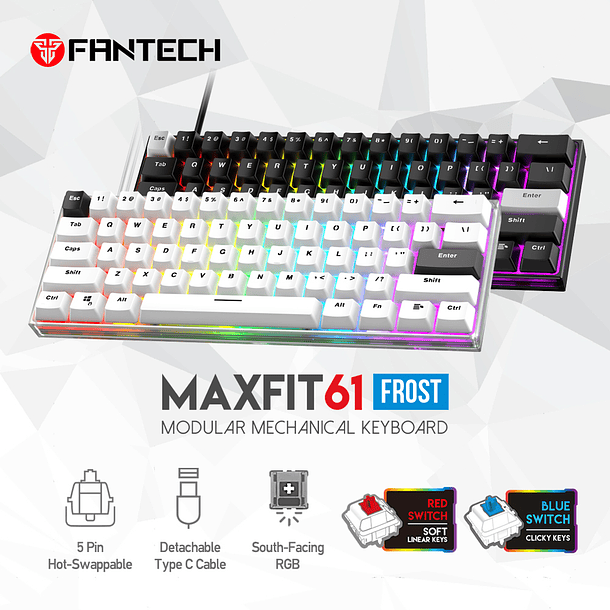 MAXFIT FROST USB 60% RGB - FANTECH 1