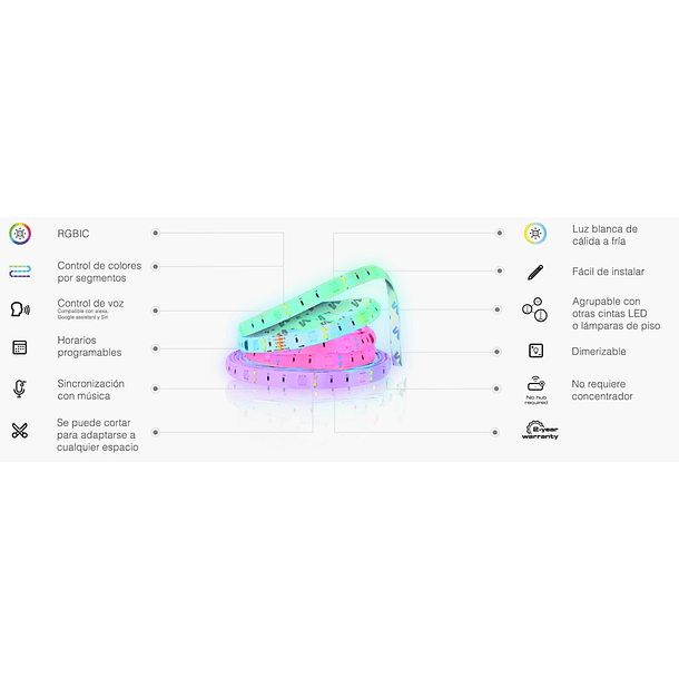 CINTA LED INTELIGENTE RGBIC / 5 METROS - NEXXT 5