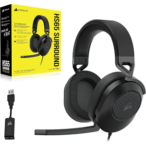 HS65 SURROUND BLACK - CORSAIR