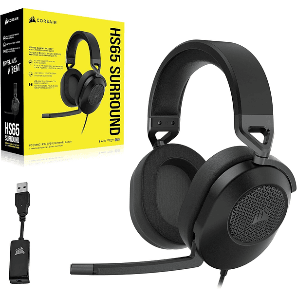 HS65 SURROUND BLANCAS / NEGRAS - CORSAIR 1