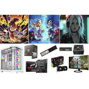 COMBO CUBICO / RYZEN 7 8700F + RTX 3050 - WHITE