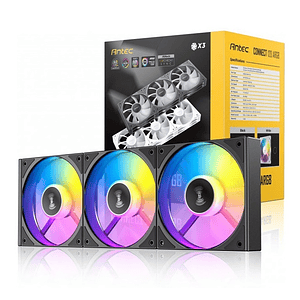 KIT DE 3 FANS C120 INVERSO ARGB - ANTEC