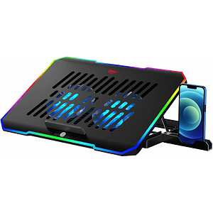 BASE PORTATIL DE 2 FANS ARGB Y CEL - GAMENOTE