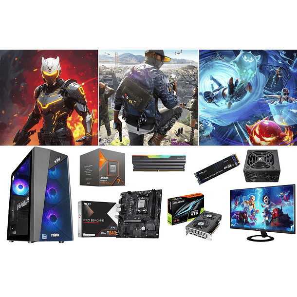 COMBO / RYZEN 7 8700F + RTX 3050 1