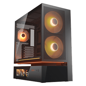 VISION V235 BLACK MESH + PANTALLA LCD + 3 FANS ARGB - COUGAR