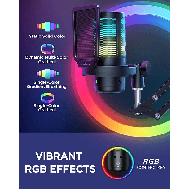 MICROFONO STREAM RGB + BRAZO - XGEAR 3