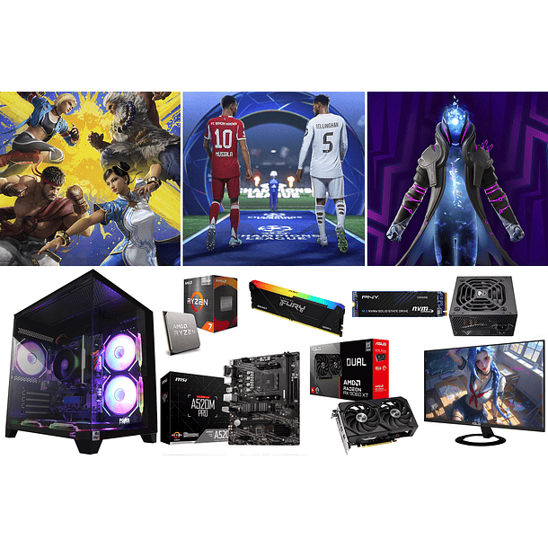 COMBO CUBICO / RYZEN 7 5700X + RX 9060 1