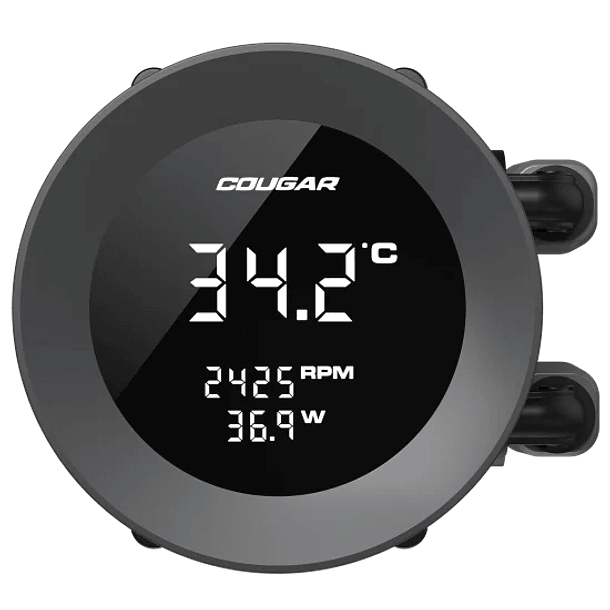 LIQUIDA POSEIDON VISTEK ARGB 360 NEGRA + PANTALLA LCD - COUGAR 3