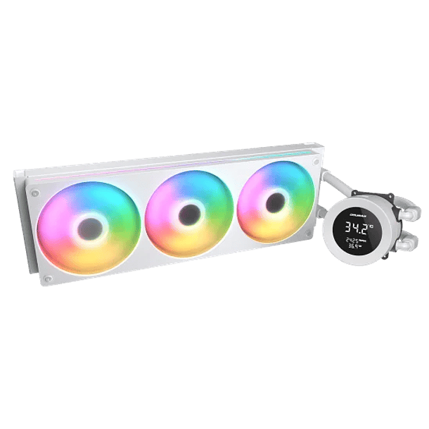 LIQUIDA POSEIDON VISTEK ARGB 360 BLANCA + PANTALLA LCD - COUGAR 2