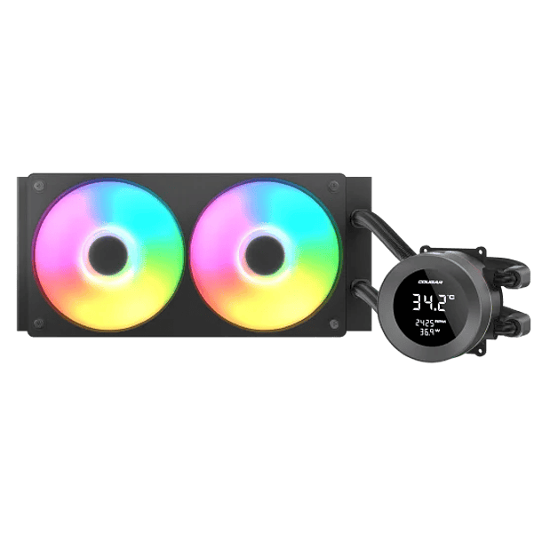 LIQUIDA POSEIDON VISTEK ARGB 240 NEGRA + PANTALLA LCD - COUGAR 2