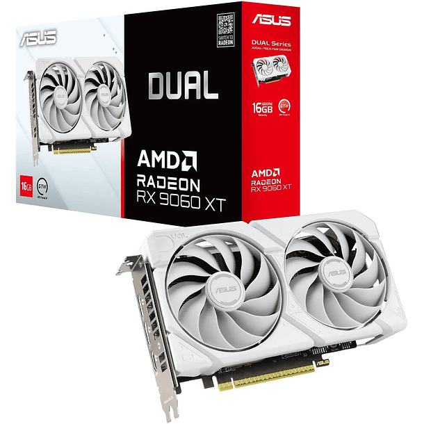 ✔️ RADEON RX 9060 XT DUAL WHITE 16GBS - ASUS 1
