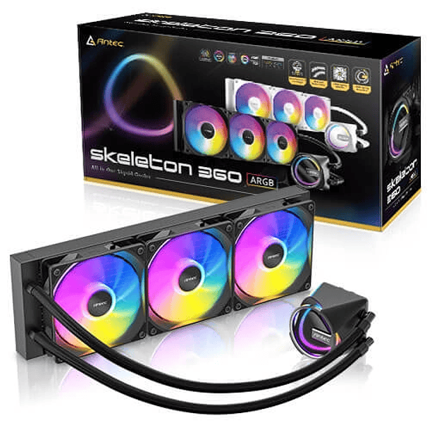 LIQUIDA 360MM SKELETON BLACK ARGB - ANTEC 1