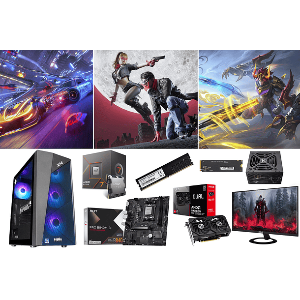 COMBO / RYZEN 7 8700F + RX 9060 XT 1