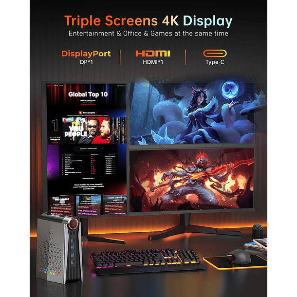 MINI PC / RYZEN 7 8745HS + RADEON 780M 6