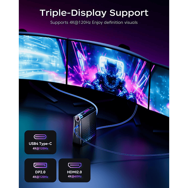 MINI PC / RYZEN 7 8745HS + RADEON 780M 9