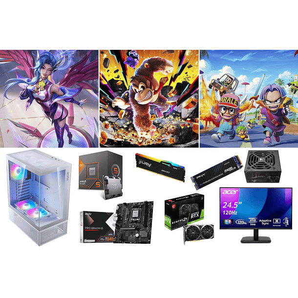 CUBICO WHITE / RYZEN 5 8400F + RTX 3050 1