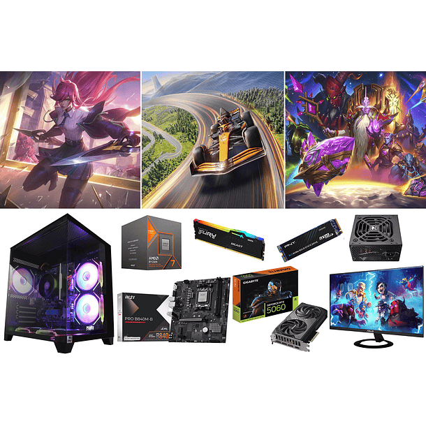 COMBO CUBICO / RYZEN 7 8700F + RTX 5060 1