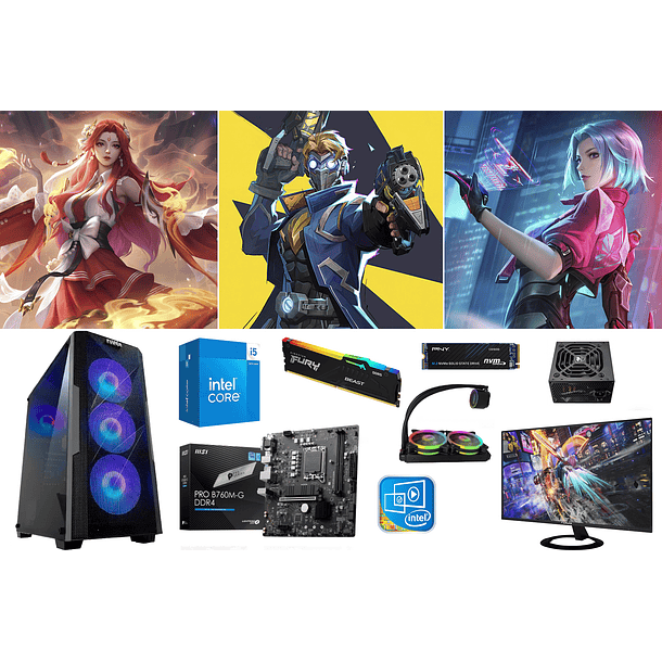 COMBO / CORE I5 14400 + INTEL GRAPHICS + LIQUIDA 1