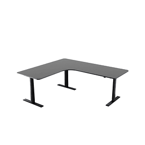 ESCRITORIO VORTEX ELECTRICO EN L ELEVABLE NEGRO MATE - ST GAMING