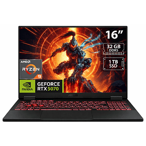 RYZEN 9 270 + RTX 5070 + 32GBS RAM + 1TB - ASUS TUF A16