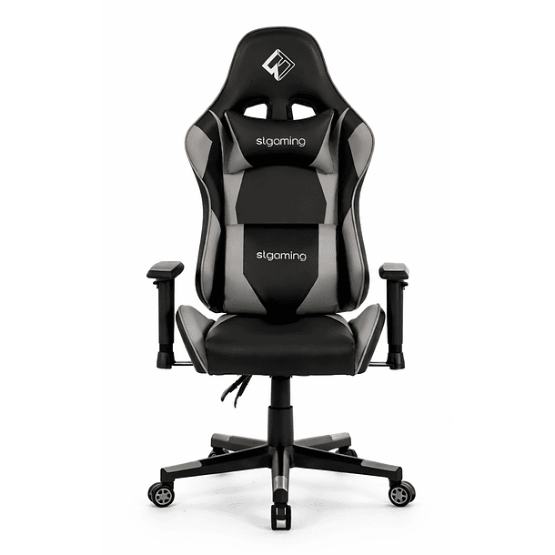 SILLA X10 PREMIER GRAY CUERO - ST GAMING 1