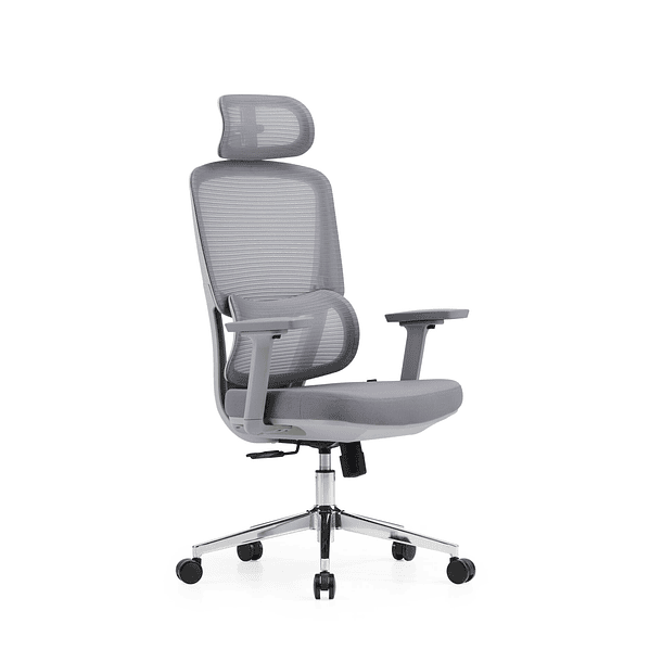 SILLA F15 ERGONOMICA GRIS BLANCA - VERSUS 1