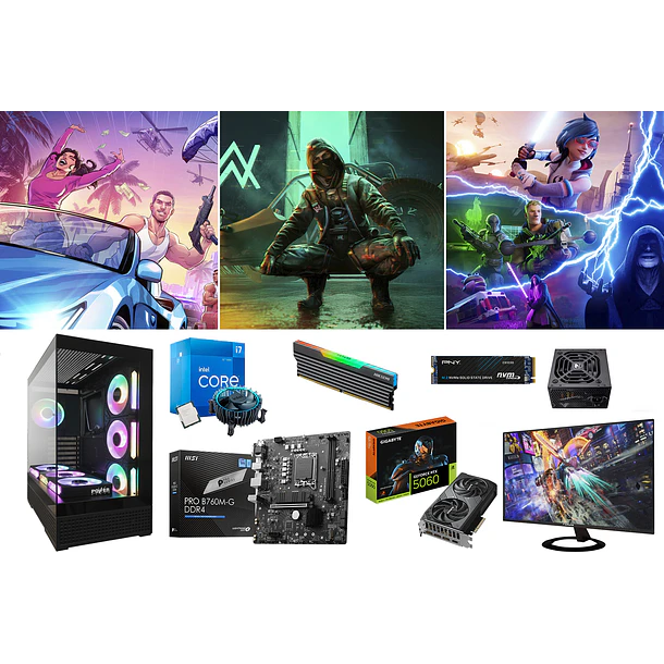 COMBO CUBICO / CORE I7 12700 + RTX 5060 1