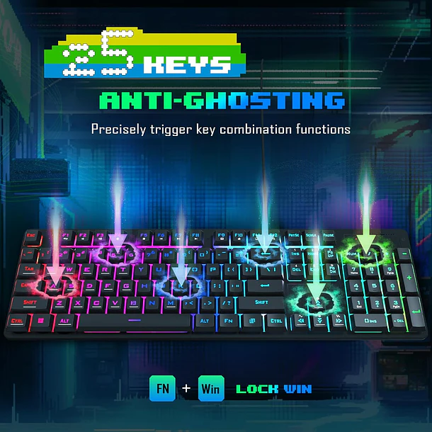 COMBO / 2 EN 1 ESSENTIALS RGB ADVANCED - REDRAGON 6