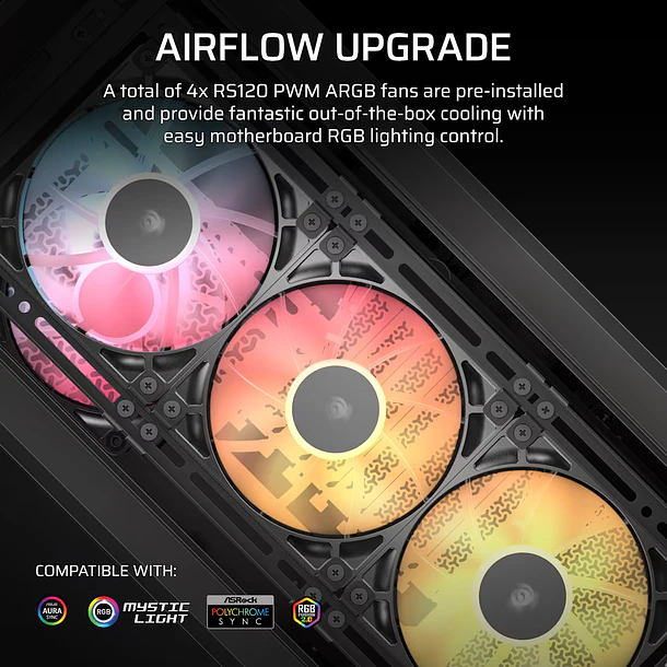 FRAME 4000D BLACK + PANTALLA + 4 FANS RS - CORSAIR 5