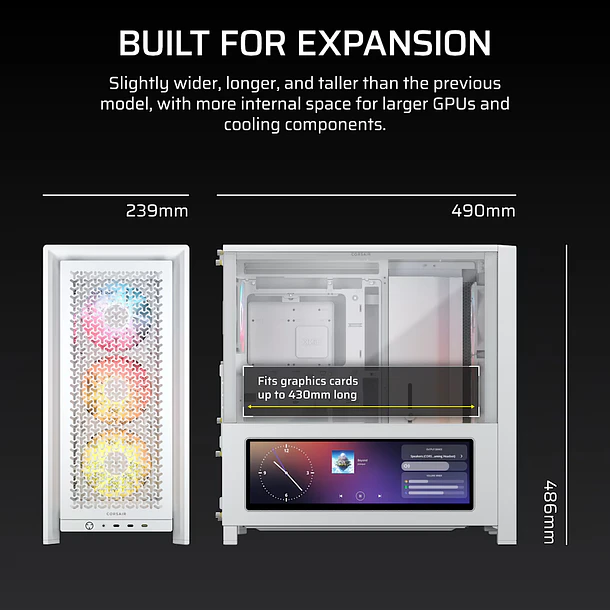 FRAME 4000D WHITE + PANTALLA + 4 FANS RS - CORSAIR 5