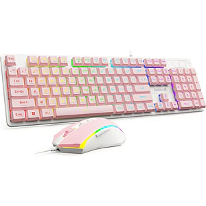 COMBO / 2 EN 1 ESSENTIALS RGB ADVANCED PINK - REDRAGON