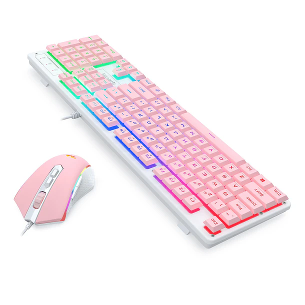 COMBO / 2 EN 1 ESSENTIALS RGB ADVANCED PINK - REDRAGON 2