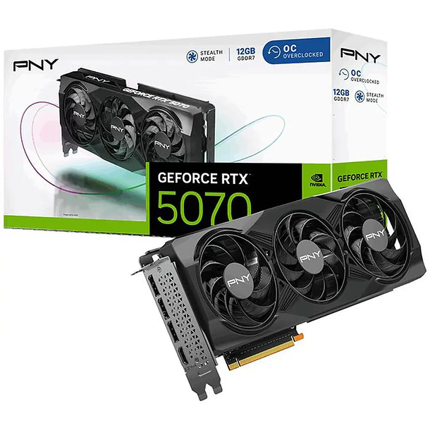 ✔️ RTX 5070 OC 3 FANS BLACK 12GBS  - PNY 1