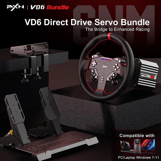 SIMULADOR TIMON + PEDALES VD6 BUNDLE GEN2 - PXN 5