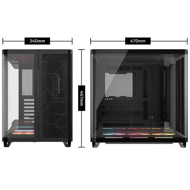 AIR CUBE 5400 + 3 FANS LX 120R LINK RGB BLACK - CORSAIR 3