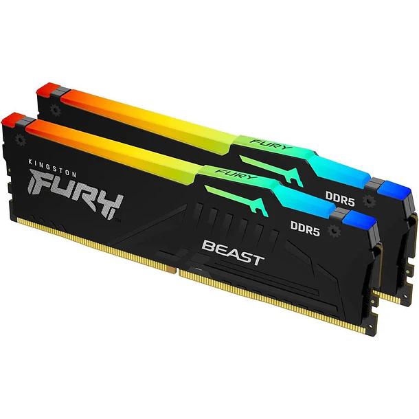 KIT DDR5 - 32GBS (6000) FURY BEAST RGB - KINGSTON 1
